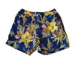 Polo Ralph Lauren Men's Large Blue Tropical Floral Hibiscus Swim Trunks Board Sh